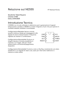 Relazione sul Timer IC NE555: Modalit&agrave; Bistabile, Monostabile, Astabile
