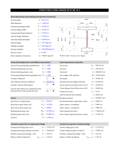 Steel Beam Design Calculation Report - W14X159