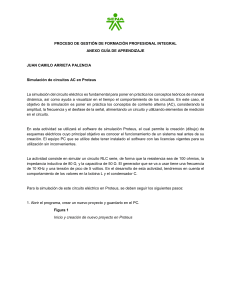 Simulaci&oacute;n de Circuitos AC en Proteus: Gu&iacute;a de Aprendizaje