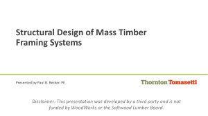 Mass Timber Framing Systems: Structural Design