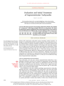 Supraventricular Tachycardia: Evaluation & Treatment