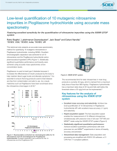 Nitrosamine Quantification in Pioglitazone by Mass Spectrometry
