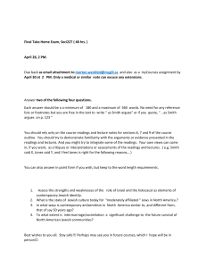 Sociology Exam: Jewish Identity, Culture, Antisemitism