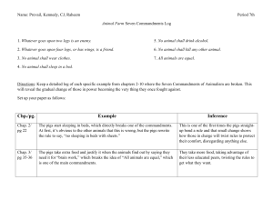 Animal Farm: Seven Commandments Log