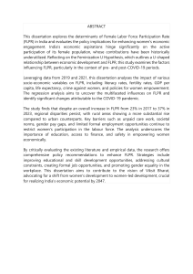 India FLPR: Determinants & Policy Implications Dissertation