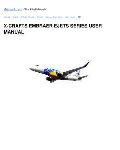 X-Crafts Embraer EJets Series User Manual