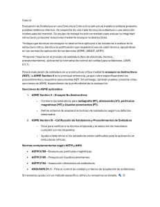Estudio de Caso: Evaluación de Soldadura, END y Mejora