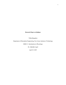 Epilepsy Research Paper: Mechanisms, Symptoms, & Treatment