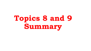 Geometry Topics 8 & 9 Summary: Similarity & Trigonometry