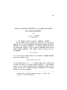 Fonctions Convexes & In&eacute;galit&eacute;s: Analyse Math&eacute;matique de Jensen