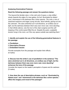 Grammar Analysis: Parallelism, Descriptive Phrases, Clauses