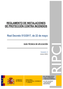 Gu&iacute;a T&eacute;cnica RIPCI Sistemas Protecci&oacute;n Contra Incendios (Espa&ntilde;a)