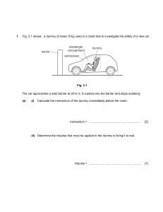 Physics Exam: Momentum, Impulse, Force, Pressure