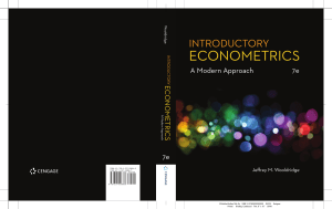 Introductory Econometrics: A Modern Approach 7e - Wooldridge