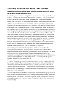 Postmodern Typography: Active Reading vs. Designer-Centered Ideology
