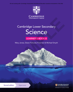 Cambridge Lower Secondary Science Learner's Book 8: Respiration & Materials