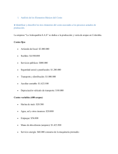 An&aacute;lisis de Costos: Producci&oacute;n de Arepas en Colombia