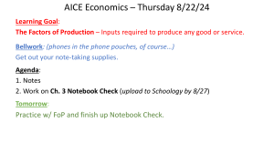 Factors of Production: AICE Economics Presentation