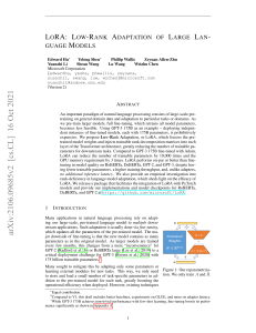LoRA: Low-Rank Adaptation for Large Language Models