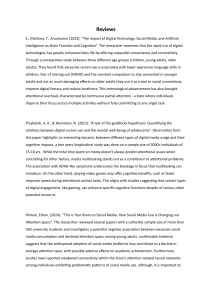 Digital Media & Brain Function: A Research Review