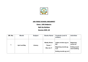 LKG Syllabus 2025-26: Air Force School Begumpet