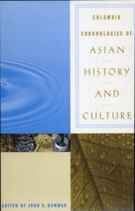 Columbia Chronologies of Asian History and Culture | John S. Bowman