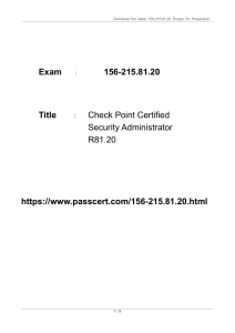 156-215.81.20 Check Point R81.20 Exam Dumps