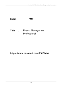 PMP Exam Dumps: Project Management Professional Practice Questions