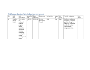 Website Development Risk Register: Graphics Design Delay