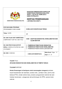 Kesihatan & Keselamatan Tempat Kerja: Penilaian & Pencegahan Bahaya
