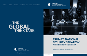Trump's National Security Strategy: Mercantilism?
