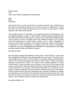 Social Media & Family Relationships: A Position Paper