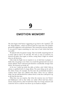 Emotion Memory in Acting: Script Analysis