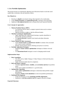 Portfolio Optimization & Real-Time Risk Metrics Projects