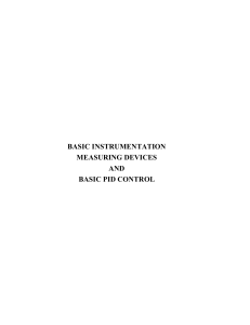 Instrumentation & Control: Pressure, Flow, Level, Flux, PID Control