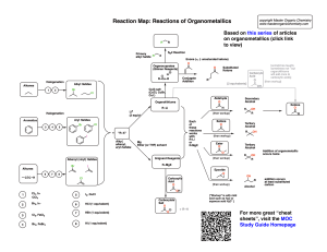 Organometallic Reactions: Reaction Map