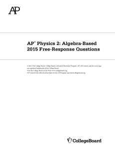 AP Physics 2: 2015 Free-Response Questions