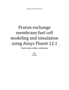 PEM Fuel Cell Modeling & Simulation using Ansys Fluent 12.1 - Guide
