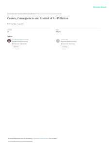 Air Pollution: Causes, Consequences, and Control