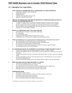 Business Law in Canada Test Bank: Chapter 1 Questions