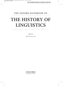 Origins & Evolution of Language: Oxford Linguistics Handbook