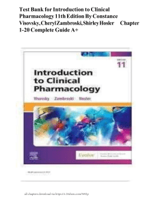 Clinical Pharmacology Test Bank, 11th Edition