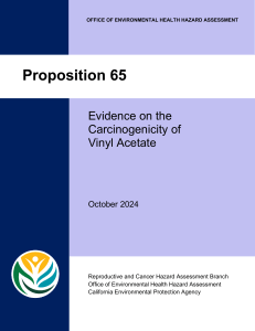Vinyl Acetate Carcinogenicity Hazard Assessment