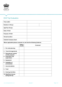 Trip Evaluation Form - Nord Anglia Education