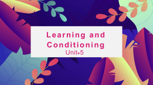 Learning & Conditioning: Pavlov, Skinner, Bandura, Tolman, Köhler
