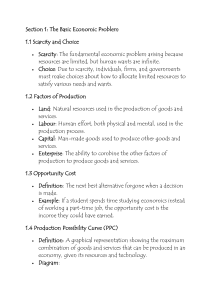 economics 0 LEVEL - section 1 & 2