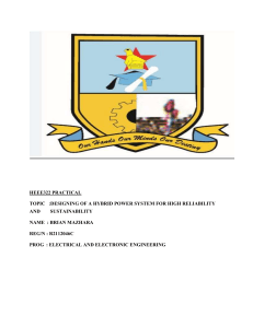 Hybrid Power System Design for MSU Zvishavane