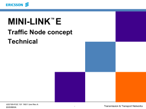 MINI-LINK E Traffic Node Concept: Technical Overview