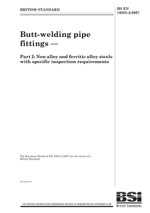 BS EN 10253-2: Butt-Welding Pipe Fittings Standard