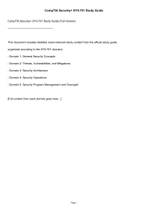 CompTIA Security+ SY0-701 Study Guide